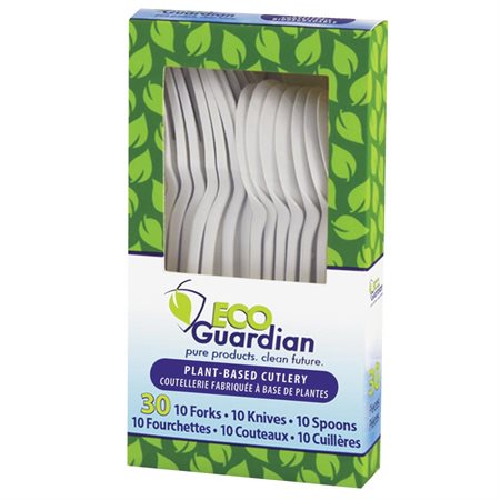 Boîte à couverts compostables Eco Guardian 10 pièces