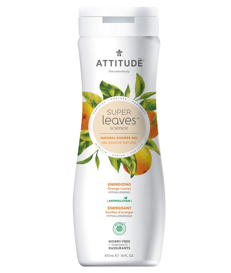 Attitude Gel douche énergisant Feuilles d'oranger 473 ml