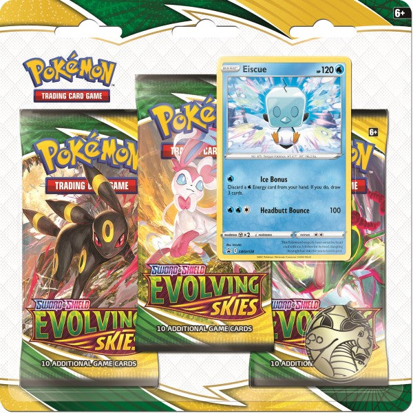 Pokemon: Sword & Shield: EVOLVING SKIES BLISTER 3-Pack
