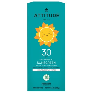 Attitude Little Ones Crème Solaire Minérale Sans Parfum 150g