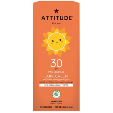Attitude Little Ones Crème Solaire Minérale Vanilla Blossom SPF 30 150g