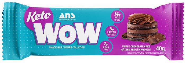 Keto Wow - Barre à Gâteau Triple Choco 40g