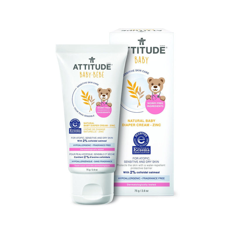 Attitude Natural Baby Crème Couches Zinc 75 g