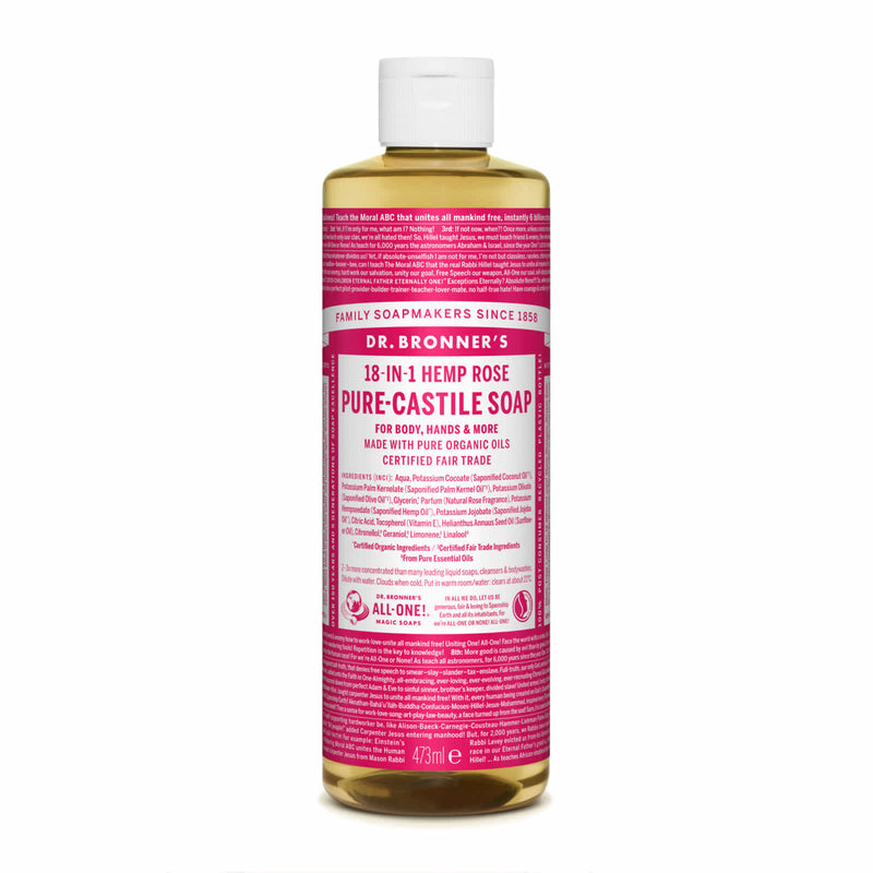 Savon Liquide Bio à la Rose de Castille Dr. Bronner's 473 ml
