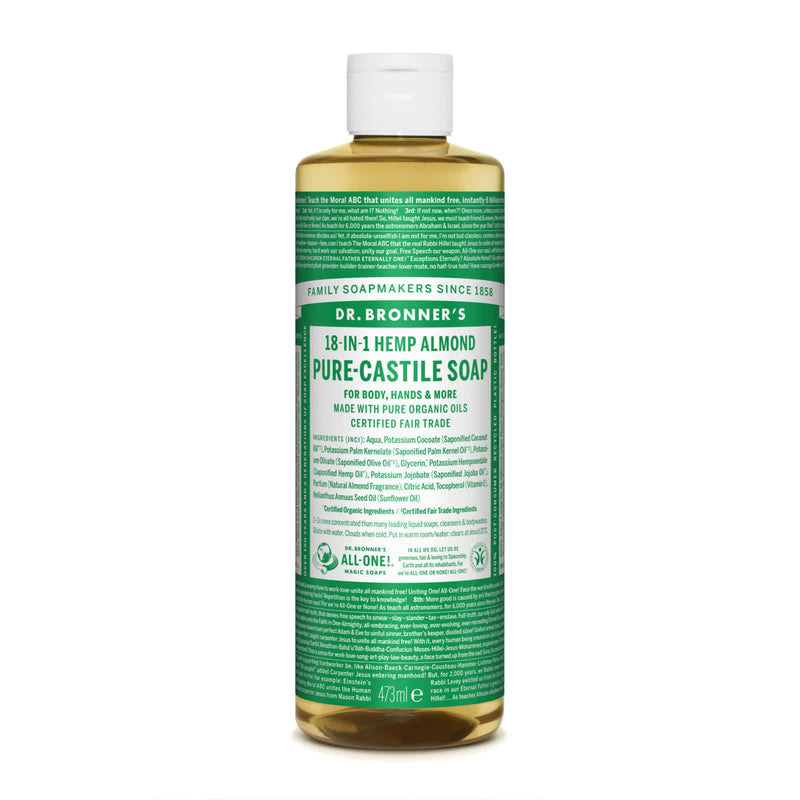 Savon liquide de Castille aux amandes bio Dr Bronner's 473 ml