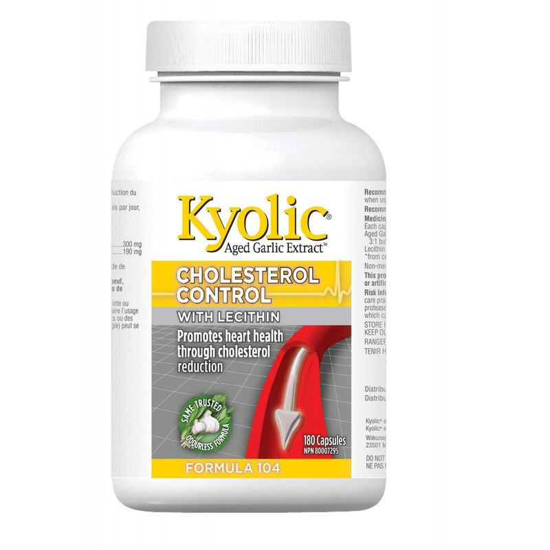 Kyolic® Formula 104 Contrôle du Cholestérol avec Lécithine 180 Capsules
