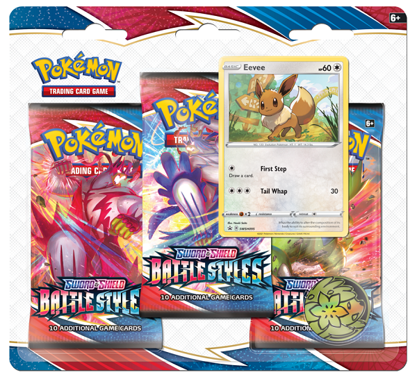 Jeu de cartes à collectionner Pokemon : Épée et bouclier (SWSH5) Styles de combat Pack de 3 Blister - Évoli