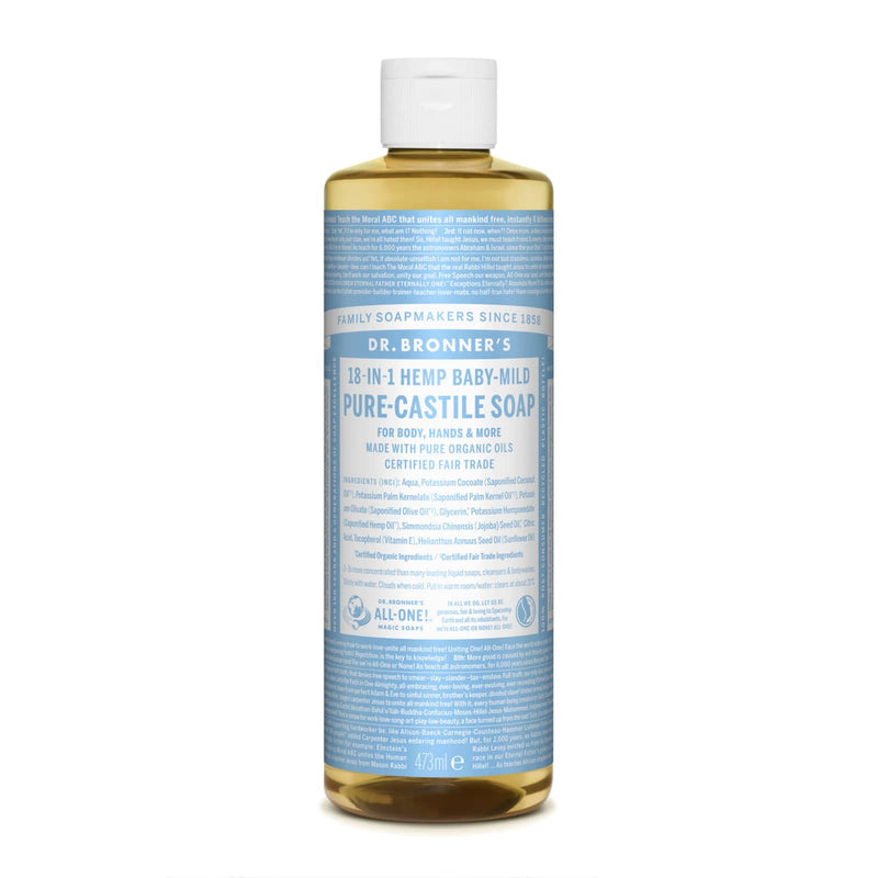 Savon liquide de Castille pour bébé biologique Dr Bronner's 473 ml