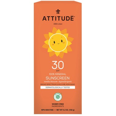 Attitude Little Ones Mineral Sunscreen Vanilla Blossom SPF 30 150g