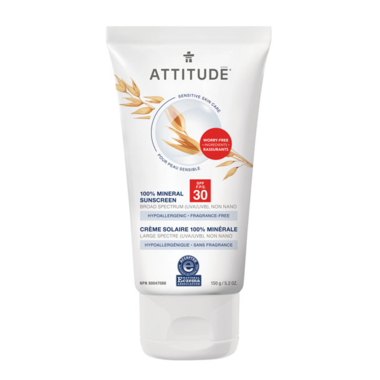 Attitude Sensitive Skin Mineral Sunscreen SPF 30