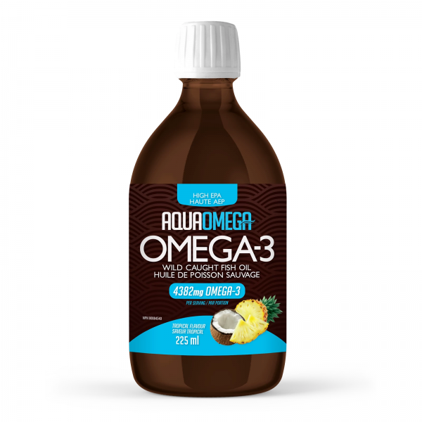 AquaOmega High EPA Omega-3 Tropical Flavor 225 ml