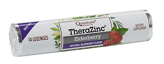 Quantum TheraZinc Lozenges Elderberry Raspberry 14 Lozenges