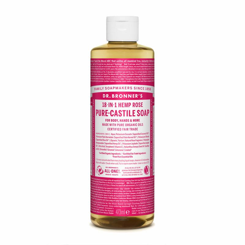 Dr. Bronner's Organic Rose Castile Liquid Soap 473 ml