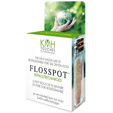 KMH Touches Flosspot Pure Silk Dental Floss Refills (2 Rolls x 40M)